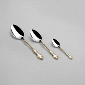 Nehir Adriana Altın Sade 84 Parça Kutulu Çatal Kaşık Bıçak Takımı thumbnail 2