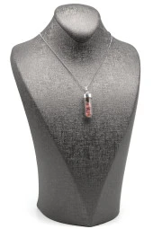 Turmalin Doğal Taş Tüp Şişe Kolye thumbnail 2