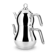 Lines Şahmeran Orta Boy Metal Kulp Çelik Çaydanlık thumbnail 1