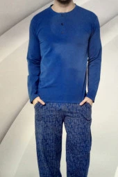 Yeni Sezon Uzun Kollu Erkek Pijama Takımı Aydoğan 3899 thumbnail 2