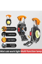 Ultra Güçlü Led Karabina Combat 12 Mod Kamp Fener Çakmak Düdük Bıçak Type-c 3 Renk - 2
