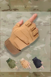 Blackhawk Combat Çöl Sarı Taktik Motosiklet Bisiklet Airsoft Eldiven - 1