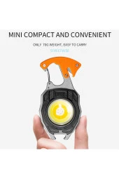 Ultra Güçlü Led Karabina Combat 12 Mod Kamp Fener Çakmak Düdük Bıçak Type-c 3 Renk - 4