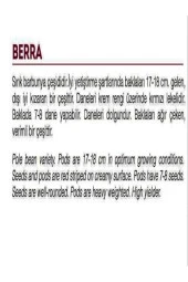 AGRODAL TARIM Yerli Sırık Barbunla Berra 50 Adet Tohum thumbnail 2