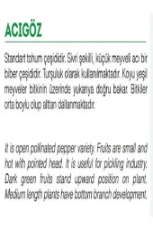 AGRODAL TARIM Ata Tohumu Yerli Doğal Turşuluk Acı Süs Biberi 1000 Adet Tohum thumbnail 2