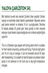 AGRODAL TARIM Ata Tohumu Doğal Tatlı Sivri Biber Yalova Çarliston 1000 Adet Yerli Tohum thumbnail 2