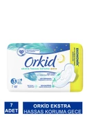 Orkid Ekstra Hassas Koruma Gece -Boy 3- Kanatlı Hijyenik Ped 7 Adet - 1