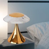 LW-31 Abajur Karistal Elmas Masa Lambası Romantik Akrilik Led Gece Lambası Gold - 2