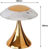 LW-31 Abajur Karistal Elmas Masa Lambası Romantik Akrilik Led Gece Lambası Gold - 4