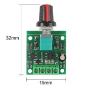 1.8V, 3V, 5V, 6V, 12V 2A PWM DC Motor Hız Kontrol Modülü thumbnail 2
