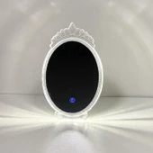 LW-11 Dekoratif Led Ayna Kristal Elmas Masa Aynası Romantik Ayna - 1