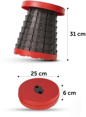 Evelux Teleskopik Katlanabilir Kolay Taşınabilir Akordiyon Tabure - 2