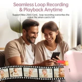 Babytone Kameralı ve Sesli, Döngü Kayıt ve Video Bebek Monitörü - 4