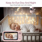Babytone Kameralı ve Sesli, Döngü Kayıt ve Video Bebek Monitörü - 3