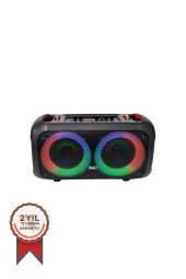 BTS-1709 6.5 INCH Kablosuz Mikrofonlu Bluetooth Hoparlör Usb-Tf-Fm Radyo Siyah thumbnail 1