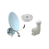 80 Cm Star Ofset Çanak Anten Full Set Ikili Lnb 25 Mt Anten Kablosu 150021 - 1