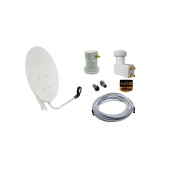 70 cm Çanak Anten lnb2 Çiftli 45 Metre Kablo Next - 1