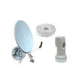 75 Cm Çanak Anten Seti- 5 Metre Kablo Tekli Lnb Seti Abc0623 - 1