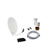 70cm Çanak Anten Set+ Çifli Lnb , 25 M Kablo + Hd Uydu Cihazı - 2