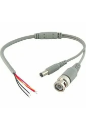 10 adet Hazır Kablolu Bnc Konnektör Dc Power Jak Cctv Y Kablo - 1