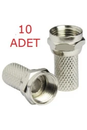 F Konnektör Çanak Anten Uydu Kablosu Jakı 10 Adet - 1