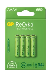 Recyko 650 Aaa Ince Kalem Ni-mh Şarjlı Pil, 1.2 Volt, 4lü Kart - 1