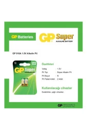 Gp910a Süper Alkalin Lr1/n/910a Boy Yarım Kalem Pil, 1.5 Volt, 2li Kart - 4
