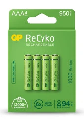 Recyko+ 1000 Aaa Ince Kalem Ni-mh Şarjlı Pil, 1.2 Volt, 4lü Kart - 1