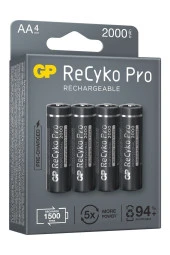 Recyko Pro Aa Kalem 2000 Mah Ni-mh Şarjlı Pil, 1.2 Volt, 4lü Kart - 2