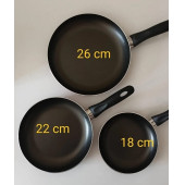 Mehtap 3lü Granit Tava Seti 18-22-26cm - 2