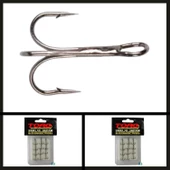 Uyguna-Yakala 6 Adet 3551 Protackle Üçlü Nikel İğne No: 2/0-İĞN.480 - 1