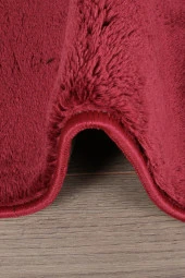 Relax Mürdüm 60x100 + 50x60 cm 2li Köşeli Ponpon Saçaklı Banyo Halısı Paspası Seti Kaymaz Tabanlı - 3