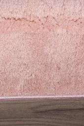 Relax Pudra Köşeli 60x100 + 50x60 cm 2li Pufidik Banyo Paspası Seti Kaymaz Klozet Takımı - 5