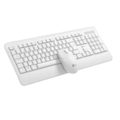 Lecoo KW202 Q Türkçe Kablosuz Beyaz Klavye + Mouse Seti - 6