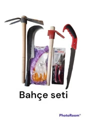 Bahçe Seti 2 Kazma Eldiven Budama Makas Testere Tahra Keser - 1