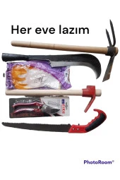 Bahçe Seti 2 Kazma Eldiven Budama Makas Testere Tahra Keser - 2