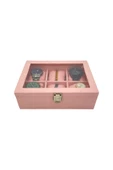 Saat Kutusu 6 Lı Pembe Süet Spesiyal - 3