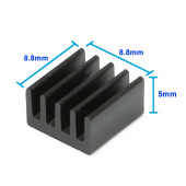 8.8mm x 8.8mm x 5mm Alüminyum Metal Soğutucu Blok Radyatör Amfi Led Entegre Transistor Vga Ram - 1