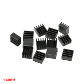 8.8mm x 8.8mm x 5mm Alüminyum Metal Soğutucu Blok Radyatör Amfi Led Entegre Transistor Vga Ram - 6