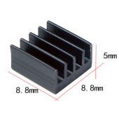 8.8mm x 8.8mm x 5mm Alüminyum Metal Soğutucu Blok Radyatör Amfi Led Entegre Transistor Vga Ram - 7