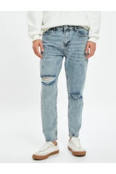 Erkek Açik Indigo Jeans - 9