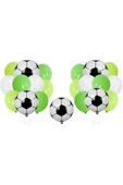 Parti Siyah Beyaz Taraftar Futbol Top Folyo Balon Seti - 1