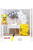 parti Tweety folyo zincir balon doğum günü parti seti - 1