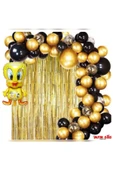 parti Tweety folyo zincir balon doğum günü parti seti - 1