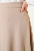 Düz Kloş Etek Bej thumbnail 4
