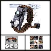 Uyguna-Yakala Kahve Out-4300 Orcamp Paracord Hayatta Kalma Bilekliği-MLZ.199 - 1