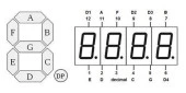 0.56 Kırmızı 4 lü 7-Segment Anot Display thumbnail 2