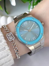 Slazenger Çelik Kordon 30 Mt Suya Dayanıklı Kadın Kol Saati+Bileklik BSL.09.2258.3.05 thumbnail 1