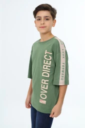 Erkek Çocuk Kol Şerit Garnili T-Shirt 9-14 Yaş Lx7063 - 3