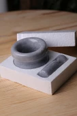 Mermer Havan Seti Orta Boy Doğaltaş Mermer Havan Seti 9 x 7 Cm - 1